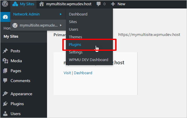 Multisite Plugins Menu