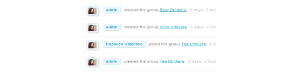 BuddyPress activity stream.