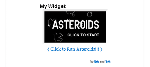 A look at the Asteroids widget / plugin