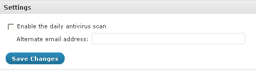 Screenshot of antivirus wordpress plugin
