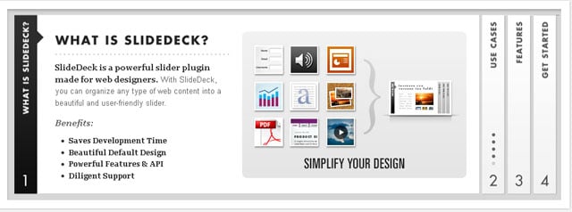 Screenshot of Slidedeck WordPress plugin