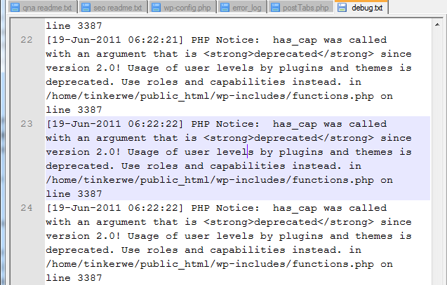 debug.txt debug text