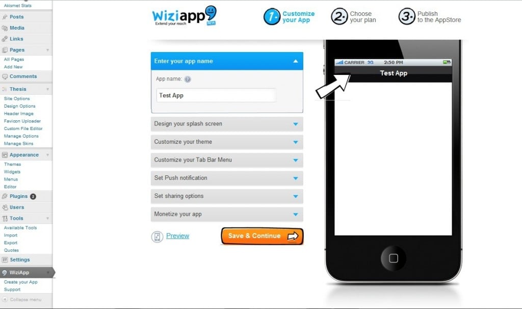 WiziApp plugin for WordPress