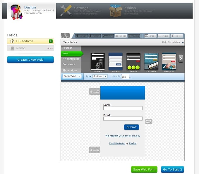 Aweber Form Design