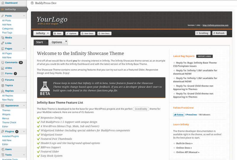 infdashboard Infinity Custom dashboard