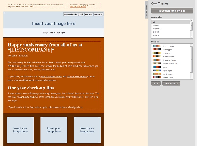 MailChimp Campaign Builder