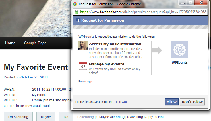 wp-fb-events Post image