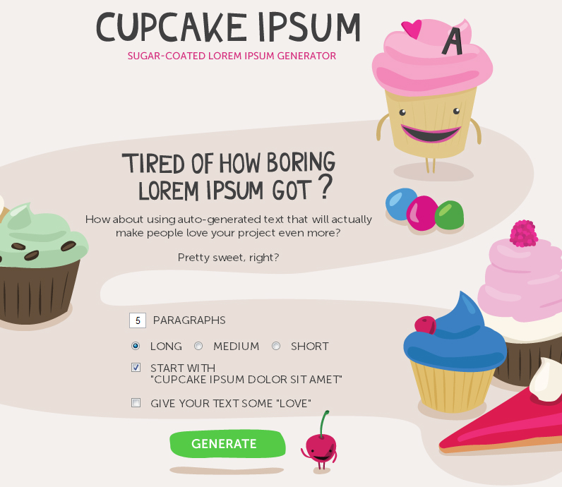 cupcake Cupcake Ipsum