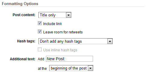 FeedBurner Socialize Settings