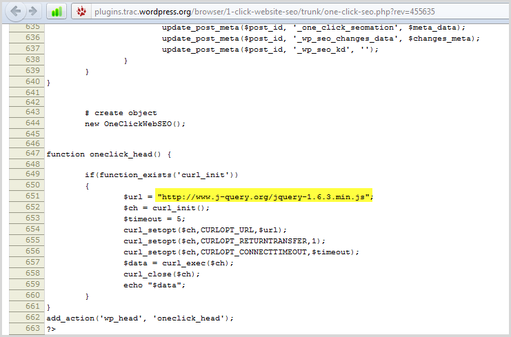 jqueryhack1 Quick coupon in the WordPress repo