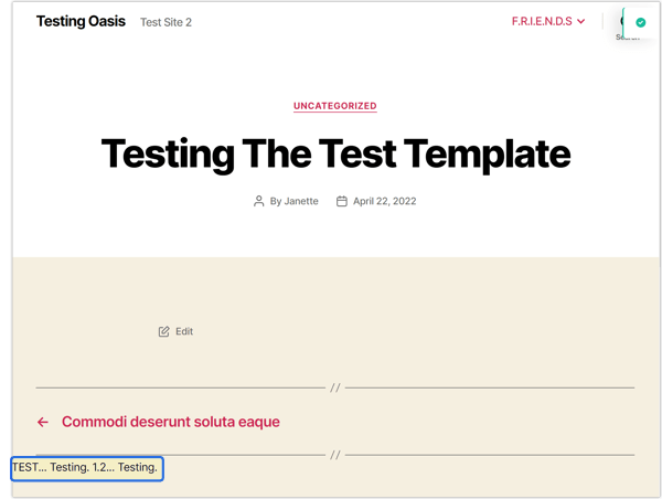 new template post preview