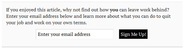 Post Footer Sign Up Form