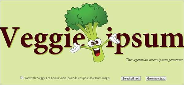 Veggie Ipsum