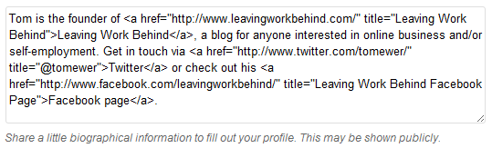 Biographical Info