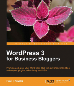 The new eBook: WordPress 3 For Business Bloggers