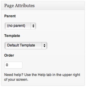 Page Attributes