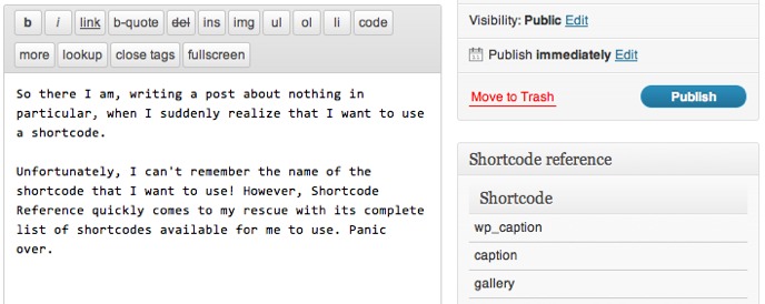 Shortcode Reference