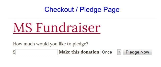 checkout-page Checkout/Pledge Page