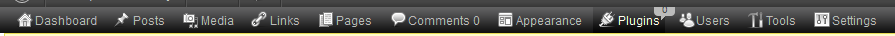 WordPress Horizontal Menu