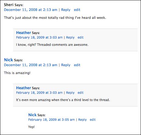 How Comment Threading Displays Multiple Comments