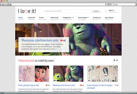 I Love It! Premium WordPress Theme From CosmoThemes