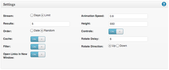 Social Stream Settings