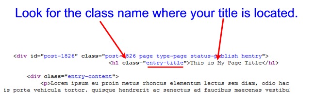 wordpress-page-title-css-class-code WordPress Page Title CSS Class Code