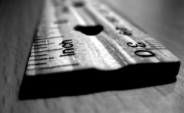 a ruler to measure with