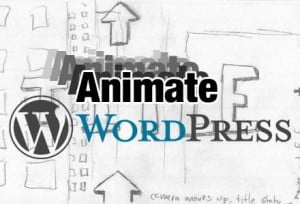 Animate WordPress-image of WordPress logo over title sequence storyboard