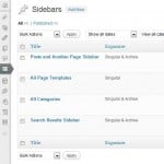 WordPress Sidebar - Screenshot of Content Aware Sidebars plugin