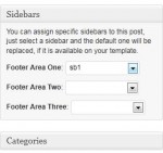 WordPress Sidebar - Screenshot of Custom Sidebars plugin