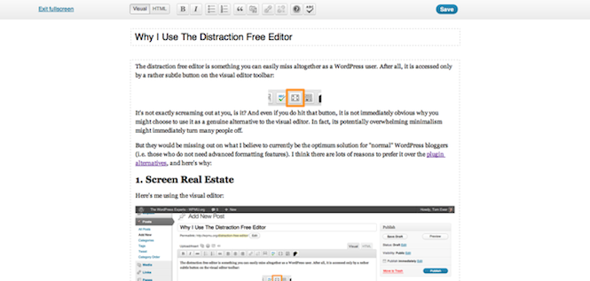 Distraction Free Editor Distraction Free Editor
