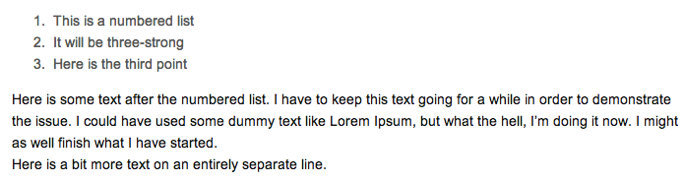 Numbered List Numbered List
