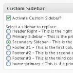 WordPress Sidebar - Screenshot of Per Page Sidebars plugin