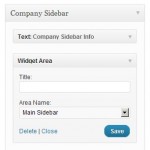 WordPress Sidebar - Screenshot of Simple Page Sidebars plugin