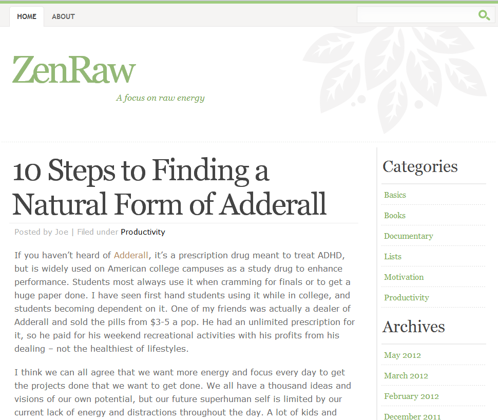Zen Raw blog