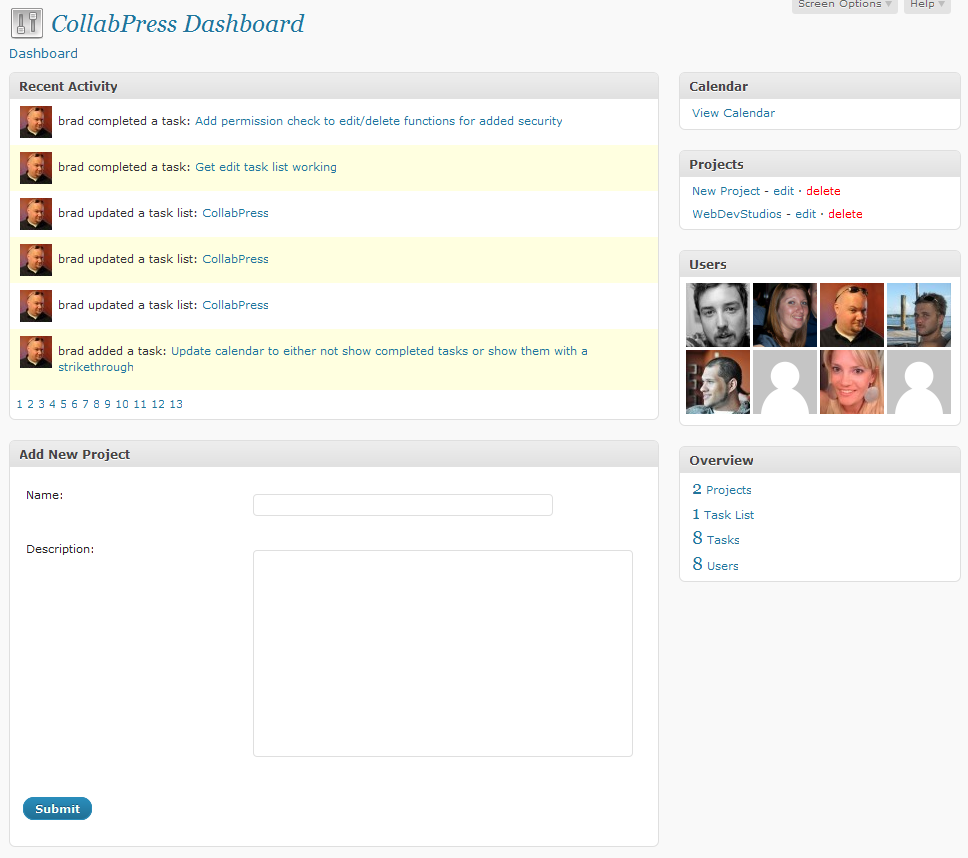 CollabPress Productivity Plugin for WordPress