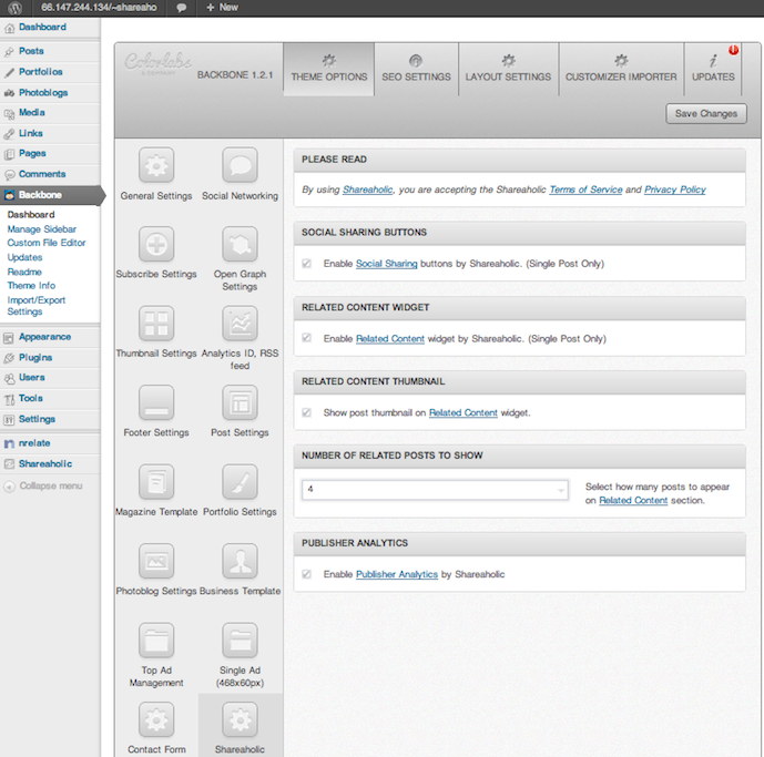 Shareaholic/Backbone Integration Shareaholic/Backbone Integration