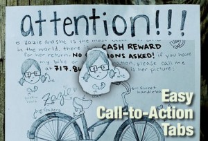 Call To Action-Post for missing bicycle