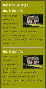 WordPress Widgets - Custom styling 7 WordPress Widgets - Screenshot of a test widget 7