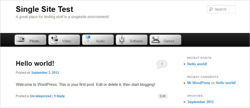 WordPress Menu Images - A truly unique menu for your site WordPress Menu Images - Screenshot of Twenty-Eleven theme with image menu