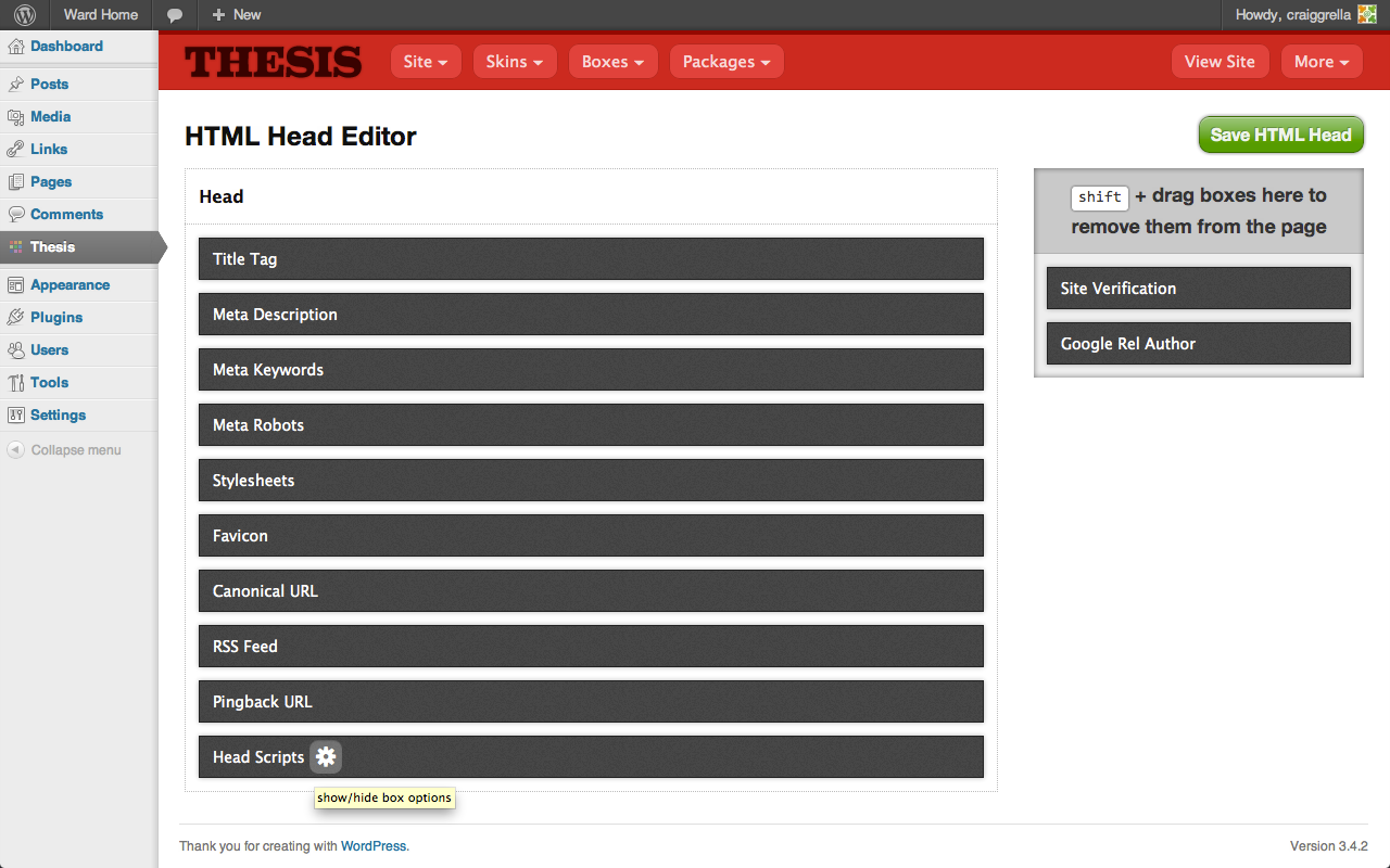 WP Head Editor Post image