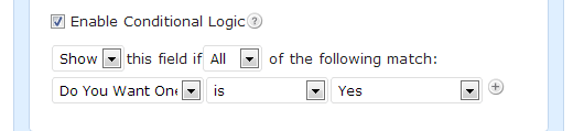 Gravity Forms - Enable Conditional Logic