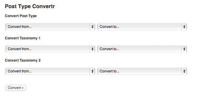 Post Type Convertr bulk change