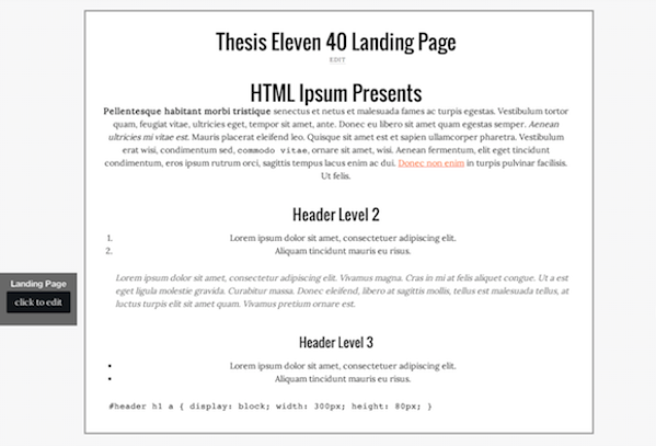 Thesis Eleven 40 Landing Page Post image