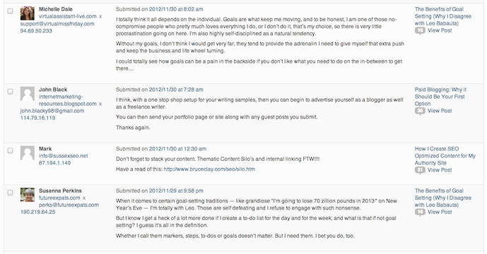 Comments moderation Comments moderation