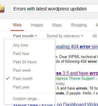 Google-Search-For-WordPress-Update-Errors