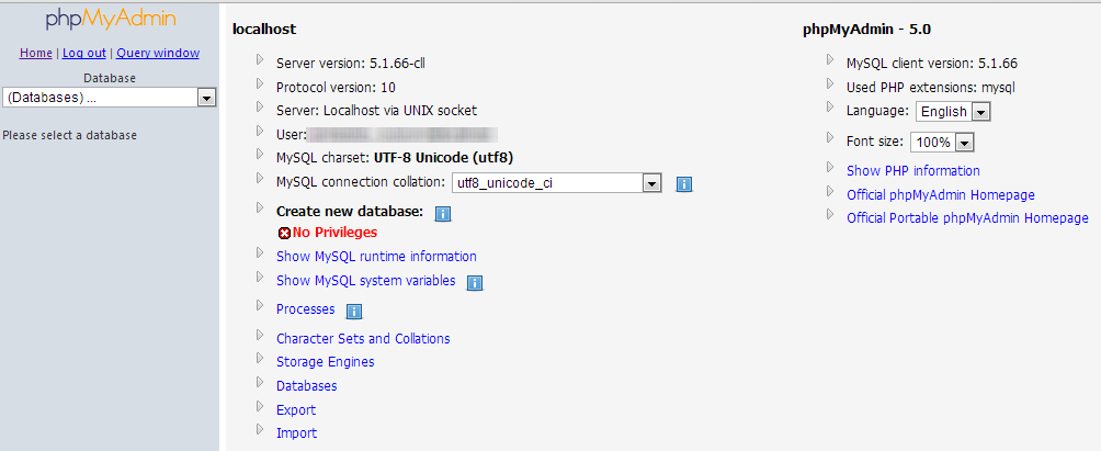 Portable phpMyAdmin First Screen - WordPress Plugin Danger Portable phpMyAdmin First Screen - WordPress Plugin Danger
