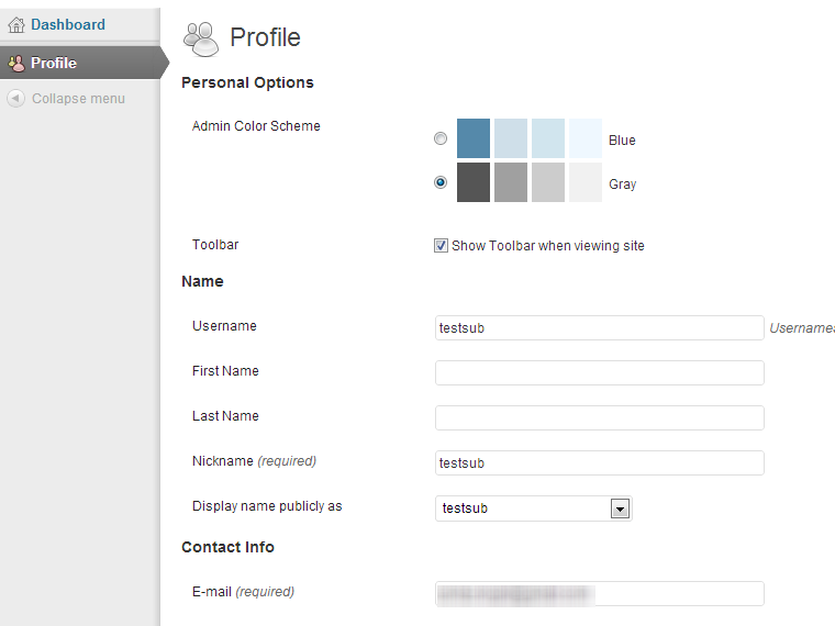 WordPress Portable phpMyAdmin - Subscriber Login Profile Page WordPress Portable phpMyAdmin - Subscriber Login Profile Page
