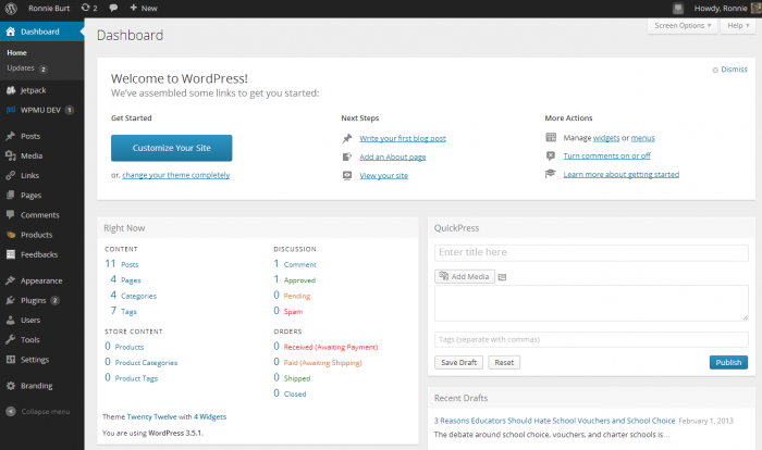 new-wp-dashboard Post image